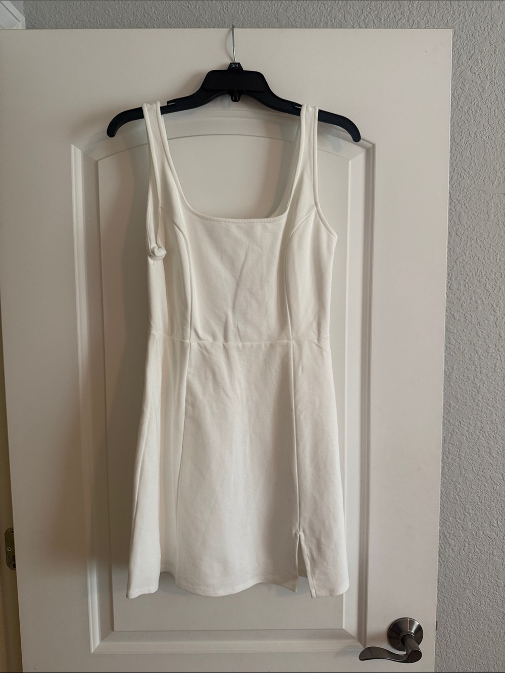 Lulu's Cream Square-Neck Mini Dress